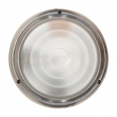 Circular metal and glass 